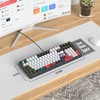 Fogruaden Wired Creamy Mechanical Keyboard with Number Pad, Hot Swappable