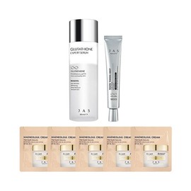 Jas Glutathione Expert Serum 130ml + White Toning Shot Freckle Cream 40ml + 5 Samples / 쟈스 글루타치온 엑스퍼트 세럼 130ml + 화이트 토닝샷 기미크림 40ml + 샘플5매