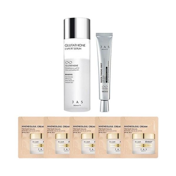 Jas Glutathione Expert Serum 130ml + White Toning Shot Freckle