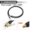 Motoforti Universal Tire Inflator Hose Adapter, 1.5m Length, Copper Rubber,