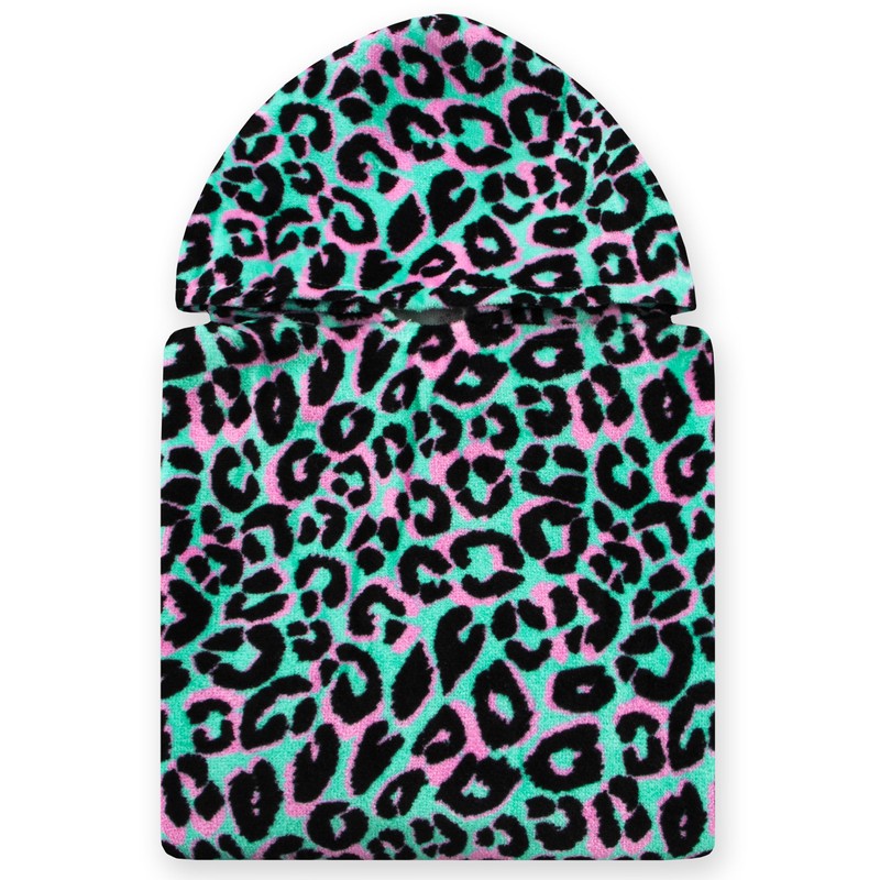 Harry Bear Girls Towel Poncho, Leopard Print Kids Towel Poncho,