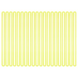 Mini Skater 5.5 Inch Plastic Travel Luggage Name Tag Loop Straps for Bag Tags ID Card Badge Holders, 20Pack (Yellow)