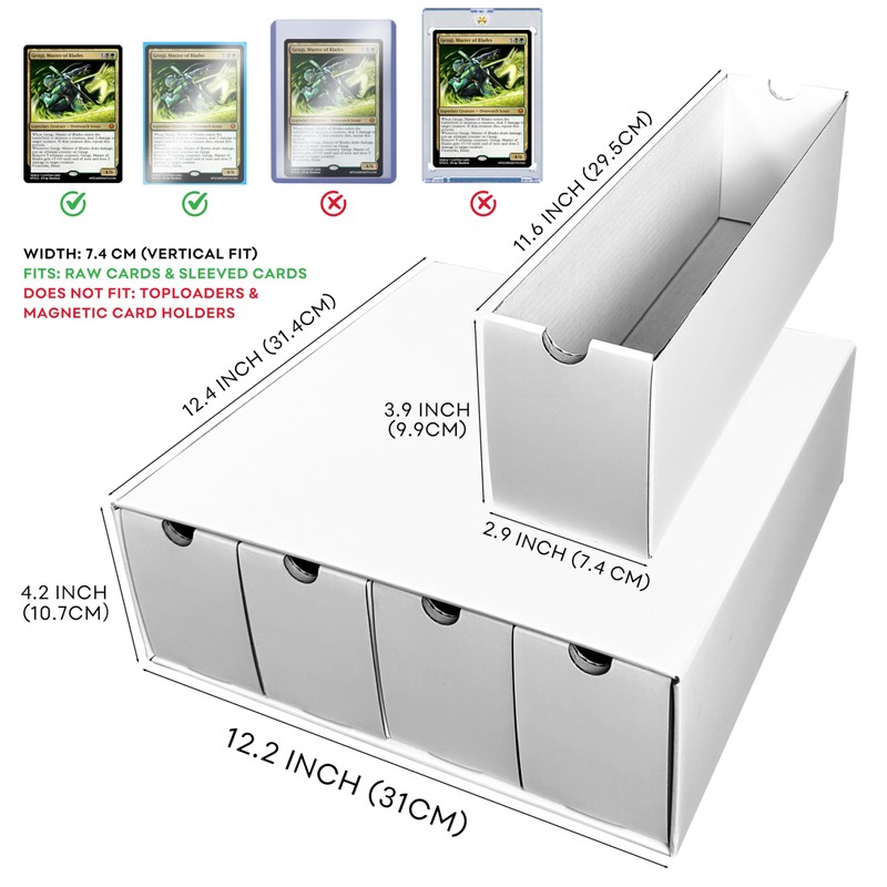 MTG Storage Box, Cardboard Card Box, 12 Drawers