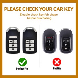 Nomiyo Key Fob Cover with Diamond Bling Keychain for Women, Car Key Holder Compatible with Honda 2016 2017 2018 2019 2020 2021 etc, TPU Key Case and Elegant Heart Key Chain (Pink, 1PCS)