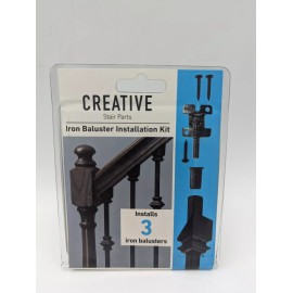 lj smith 3 PACK Stair System 1-in x 1.5-in Matte Black Stair Baluster Install Hardware