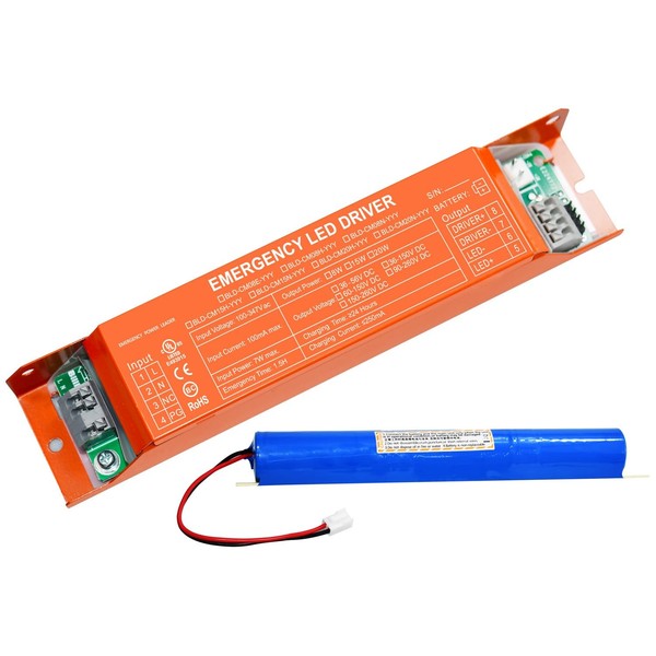 Diodesy- SF/EM/LN/8W LED Emergency Driver Backup Battery, 100-347Vac, Fit for