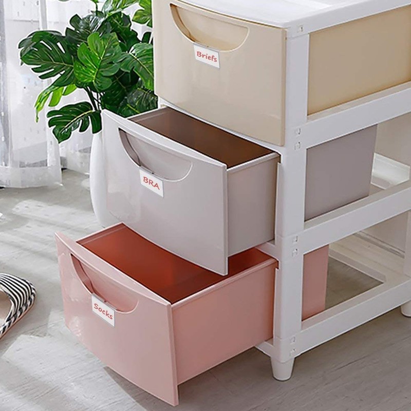 Meetory 50 PCS Clear Plastic Label Holders for Wire Shelf