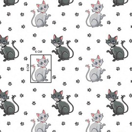 Pingianer Cat 100% Cotton Fabric Children Sold by the Metre Craft Sewing Fabric