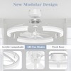 JOFIOS Ceiling Fans with Lights,19.7" Flush Mount Ceiling Fan with