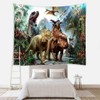 Retro Wood Plank Flower Wall Hanging Decor Tapestry, Dinosaur-1 New,