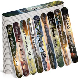 Lanties Lanties 50 Pack Christian Gifts for Women Bulk Bible Verse Scripture Nail Files Christian Emery Boards Christian Religious Party Gifts Employee Appreciation Gifts for Team Staff Coworkers Teachers