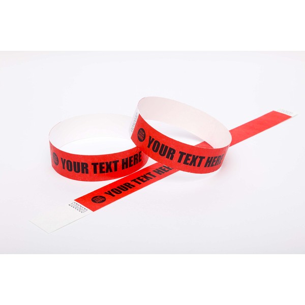 100 3/4" / 19mm Tyvek Paper Event Wristbands For Security