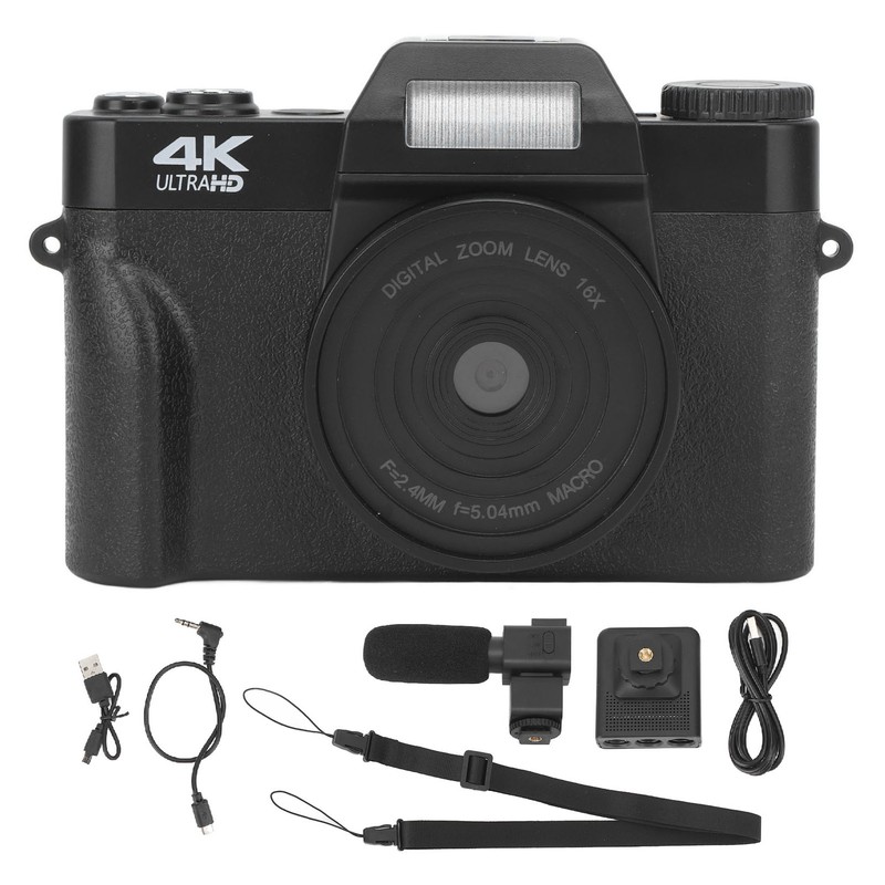 Digital Camera with Microphone Fill Light 1500mAh 3 In 16x