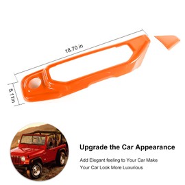 RT-TCZ Center Console Air Conditioner Control Panel Trim Cover Dashboard Decoration Interior Accessories for Jeep Wrangler JL JLU & Gladiator JT 2018-2022,Orange