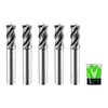 SHAPPRO 1/4 Inch Shank Carbide Square End Mill, 4 Flute