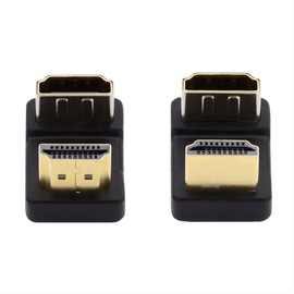 chenyang 2 Pack HDMI Male to HDMI Female 4K@60Hz 180 Degree Angled Converter Connector Adapter