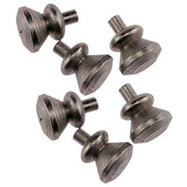 Dollhouse Miniature Set of 6 Satin Nickel Finish Round Door Knobs