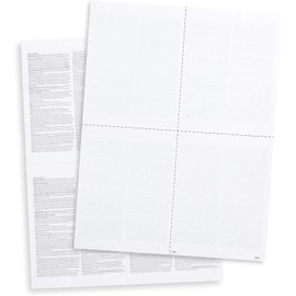 W-2 4-Up Blank Laser Tax Forms with Back Instructions ~Set for 50 Employees~ 2021
