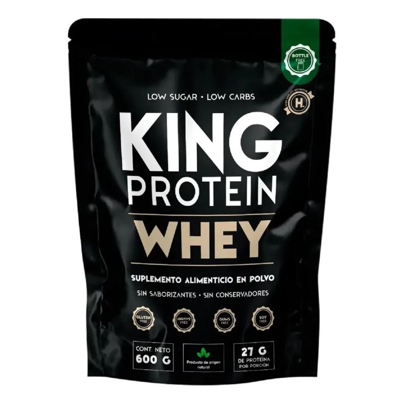 King Protein Whey 600g Aislado Sin Lactosa Sin Sabor Sin