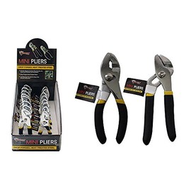 Diamond Visions Max Force 2221320 Mini Slip Joint & Channel Lock Pliers Bundle (1 Slip Joint and 1 Channel Lock)