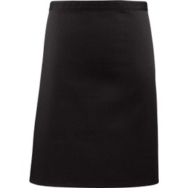 Premier work wear ‘Colours’ mid length apron for bistro/bar/catering/kitchen PR151 - Black - One Size
