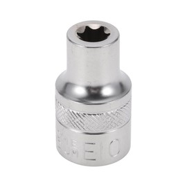 X AUTOHAUX 1 Pcs Impact Socket Durable Hardware Tool 38mm Silver Tone High Carbon Steel 6 Point 10mm for Car Motorcycle Dirtbike Repair 1/2 Inch Drive