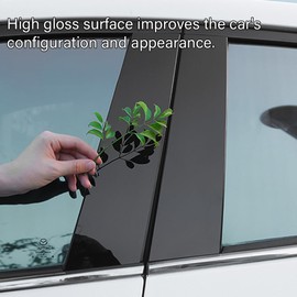 Black Car Window Center Pillar Stickers for Mazda CX-5(2017-2024) Window Molding Trim Protect The Center Pillar Prevent Scratches Car Tuning Accessories