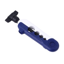 Pokinge Mini Fishing Line Spooler, Adjustable Fishing Line Reel Spooling Tool, Portable 4 Hole Fishing Rod Reel Winder for Various Sizes Fishing Rod(White Blue)