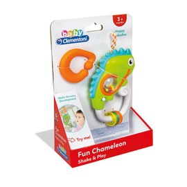 Baby Clementoni - 17332 - Interactive Chameleon Rattle - Early Childhood Game With Melodies And Sound Effects, Baby 3-36 Months