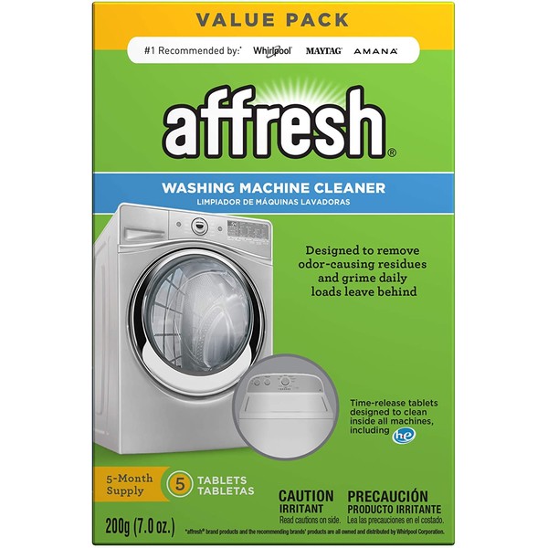 Affresh W10549846 Washing Machine Cleaner | Cleans Front Top Load Washers, Including HE, 5 Tablets