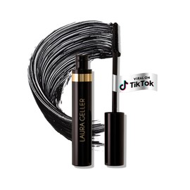 LAURA GELLER NEW YORK Kajal Longwear Mascara - for Touching, Defining, Curling, Buildable Formula Eye Makeup, Innovative Curling Brush