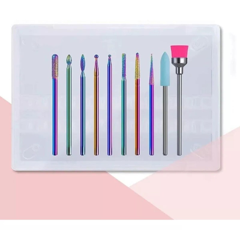 Universo en Linea 10 Piezas Puntas Para Uñas Limpiador De