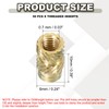 PATIKIL Threaded Inserts M4x10x6mm, 50 Pcs Brass Heat Set Insert