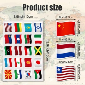 960 Pcs World Flag Stickers - Mini National Flag Stickers for School, Journal, Scrapbook, Planner, Travel Theme Party Decor