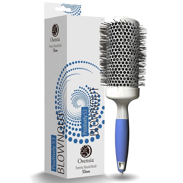 Professional Round Brush for Blow Drying - Large Ceramic Ion Thermal Barrel Brush for Sleek, Precise Heat Styling and Maximum Volume - Lightweight, Antistatic Bristle Hair Brush by Osensia - 2 Inch