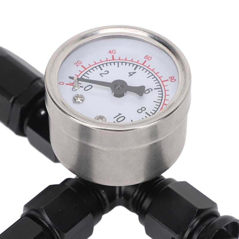 Fuel Line with Pressure Gauge Dual Feed Smooth Fuel Flow