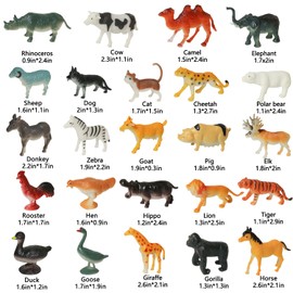 Animals Advent Calendar 2025 for Kids with 24 pcs Realistic Wild Animal Figurine Toys for Christmas Countdown Calendar Xmas Stocking Stuffers 24 Days for Boys and Girls Toddlers