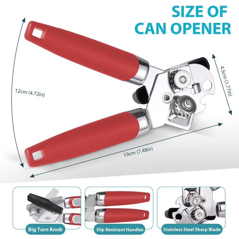 Lychico Can Opener, 3 in 1 Can Opener, Handy Heavy