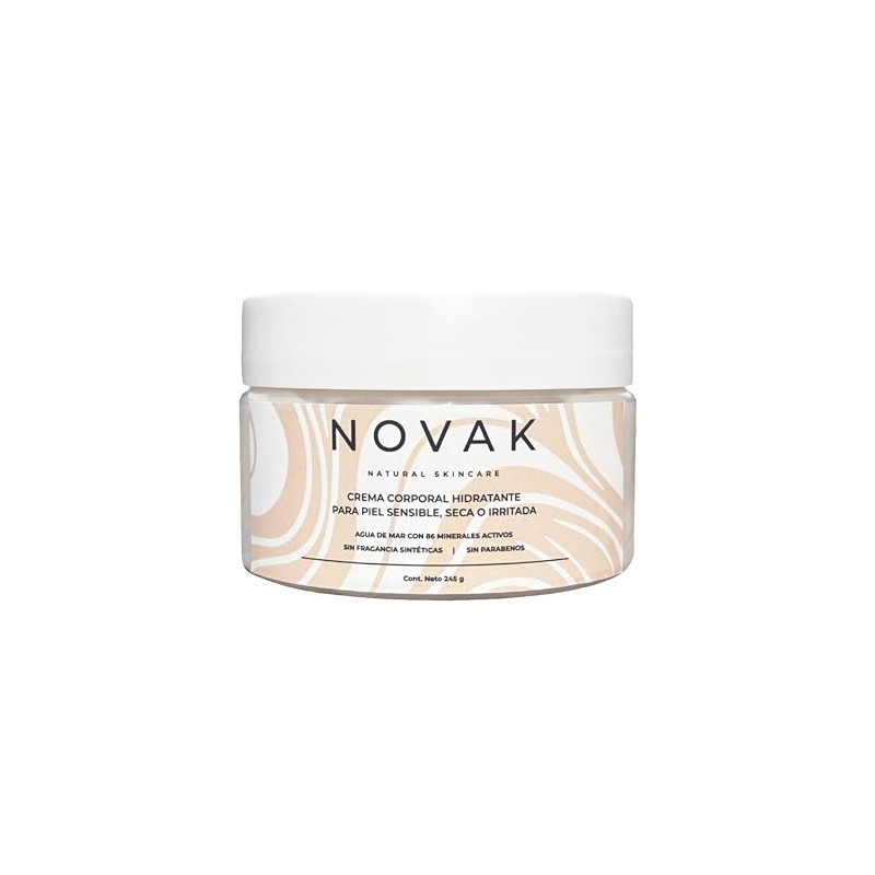 Crema hidratante piel sensible, seca o irritada, Marca Novak, 245