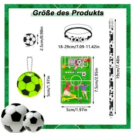 GSrenyu 50 Pcs Football Party Bags Fillers,Football Party Bags Set Include Football Pencils Soccer Key Rings Football Bracelet Erasers Mini Football Game,Football Party Favors Set for Kids Boys Girls