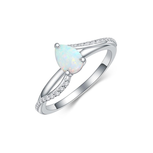 MOTIEL 1 Carat Opal Ring for Women 925 Sterling Silver