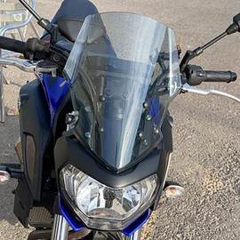 Midimttop Motorcycle Fairing Windshield fit for YA-MA-HA MT-07 FZ-07 MT07 FZ07 Accessories 2018 2019 2020 Windscreen Wind Deflector Viser Cover (Light Smoke)