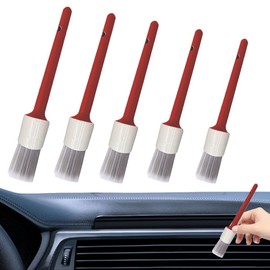 Car Detailing Brush, Pack of 5 Cleaning Brushes, Car Wet and Dry, Car Cleaning Brush for Cleaning Car Inside, Emblems, Ventilation Slots