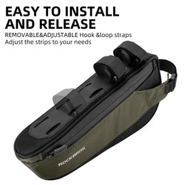 ROCKBROS Bike Frame Bag Bike Top Tube Bag Small Aerodynamic Bag Bike Triangle Bag for Triathlon and Gravel Bikes