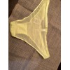 Auden Women's Size Large Yellow See Through Lace Cheeky Underwear