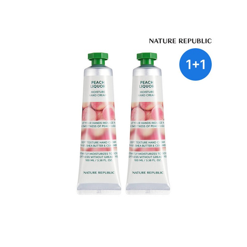 Nature Republic [네이처리퍼블릭] 1+1 핸드 앤 네이처 피치 리퀴어 핸드크림