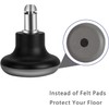 5PCS Bell Glides Replacement Office Chair Swivel Caster Wheels to