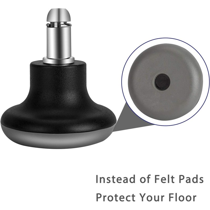 5PCS Bell Glides Replacement Office Chair Swivel Caster Wheels to