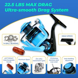 Telescopic Fishing Rod and Reel Combo, 2PACK Carbon Fiber Travel Rod, 2 Collapsible Spinning Reels, 2 100m Line, Carrier Bag and Carrier Bag Lures Kit for Adults Saltwater Freshwater