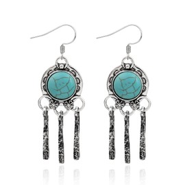 Western Turquoise Earrings for Women Boho Chic Dangle Handcrafted Jewelry Gift